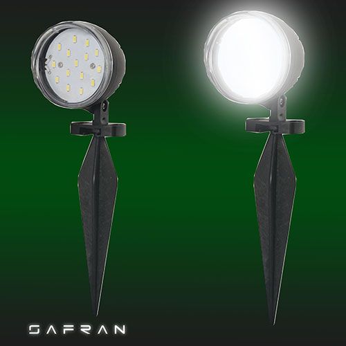 SAFRAN-5 5W Schwarz 6400K LED Gartenlampe Gartenleuchte