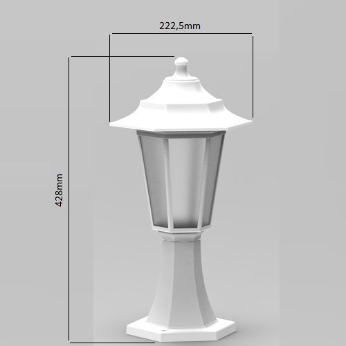 Kopie von Begonya-1 Außenlampe Wandleuchte Gartenlampe SCHWARZ