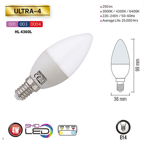 3,5W 4200K E14 LED Leuchtmittel - ULTRA-4
