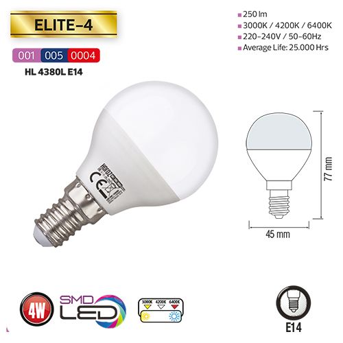 3,5W 6400K E14 LED Leuchtmittel - ELITE-4