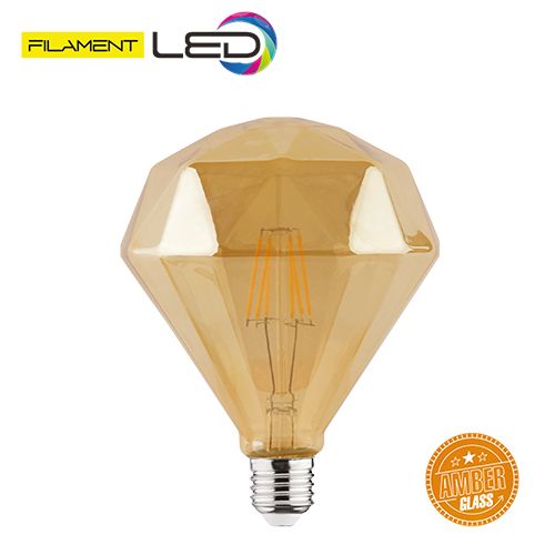 6W 2200K E27 LED Vintage Lampe Filament Leuchte - RUSTIC DIAMOND-6