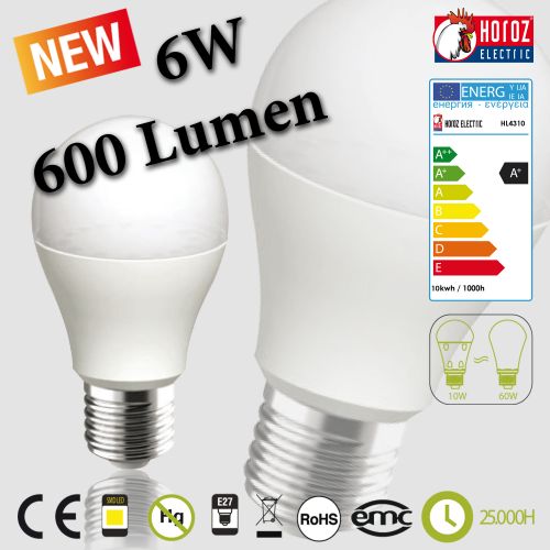 HL4306L LED Lampe Leuchtmittel E27, 6W, kaltweiss