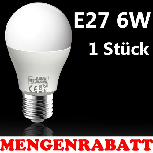 LED Leuchtmittel E27 Birne Tropfenform, 6W, Warmweiss HL4306L